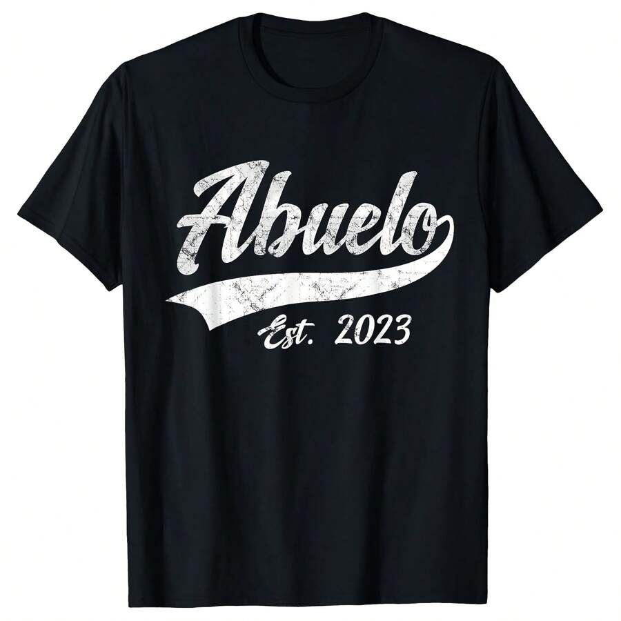Vintage Abuelo Est. 2023 Fathers Day Dad Papa Grandpa Men T-Shirt