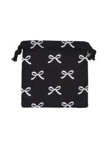 1PC S/L Bow Drawstring Mini Bag, Travel Portable Storage Bag, Storage Hanging Bag Holiday Essentials Holiday Travel Essentials Travel Bag Travel Accessories