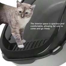High-Side Cat Sandbox Splashproof Cats Litter Box With Removable Scoop Non-Stick Large Capacity Kitten Toilet Tray Pet Supplies