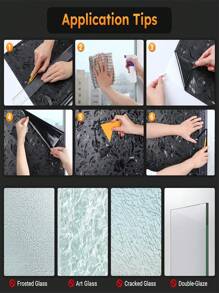 1卷静电全遮光无粘性窗膜磨砂玻璃膜浴室门玻璃装饰窗膜隐私保护礼品生日毕业房间装饰家居装饰墙面装饰浴室装饰卧室装饰房间装饰用品客厅装饰家居装饰客厅墙面艺术墙纸贴纸个性贴纸 - 彩色 - 查看 11