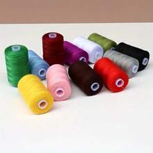 Bộ 12 gói chỉ khâu polyester cường độ cao, mỗi gói dài 600 yard, cuộn nhiều màu - Lý tưởng cho đồ thủ công tự làm và may vải denim, Phụ kiện vật dụng may vá - Nhiều màu - Xem 9