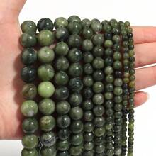 1pc Natural Nephrite Jade Beads In Multiple Sizes 4/6/8/10/12mm, Round Loose Beads, Fashion Elegant Vintage Green Jade, Handmade DIY For Bracelets, Necklaces, Jewelry Making, Pendants, Accessories Wholesale - Southern Jade - View 3