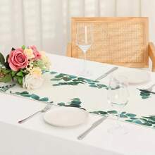 1pc Customized Table Runner - Design With Your Photo Or Text, 13*72 Inches, Machine Washable, Reusable, Stain Resistant, Suitable For Party Decor, Valentine's Day, Easter, Mother's Day, Halloween, Christmas, Birthday, Wedding Restaurant - Multicolor - View 4