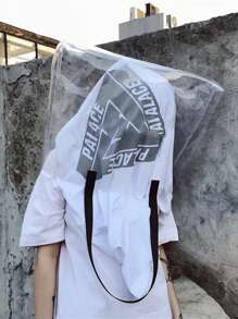 1个防水大容量透明单肩包，简约设计，PVC材质，适合旅行、海滩、运动、瑜伽、游泳等场合。