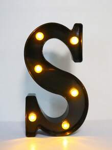 1pc 21.8cm/8.58in Holiday Party Lighting, Christmas Decor Light, Outdoor LED Light, Digits 0-9, Letters A-Z, Christmas Decor Digit Light, Holiday Accessories, Wedding Birthday Party Supplies, Room Scene Decoration - Black - View 45