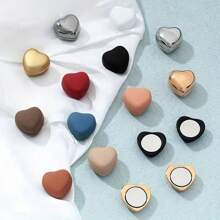 1/4/8 pièces Pinces magnétiques en forme de cœur à la mode pour chemise et pantalon - Boucle amovible multifonctionnelle, multi-couleurs - Parfait pour le col, les poignets, l'écharpe