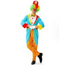 成人小丑服装，搞笑小丑燕尾服套装，舞台表演服装带假发/鞋子/鼻子 - 燕尾小丑服裝 - 查看 5
