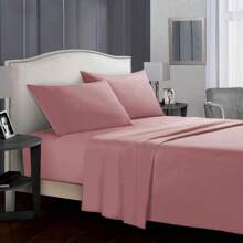 Farfallarossa 纯色涤纶床单（1 件） - 优质材料，优雅设计，柔软舒适，营造奢华的休息体验，适用于各种床型。