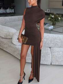 Women Summer Sleeveless Patchwork Ruched Bodycon Mini Dress Sexy Elegant Party Short Dress Evening Clothes