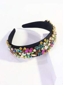 1件装女士几何图案宫廷风水晶（玻璃）装饰3D发箍 - 彩色 - 查看 13