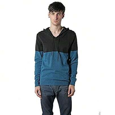 Diesel Men's K-Susa Long Sleeve Sweater Black/Blue (XX-Large)
