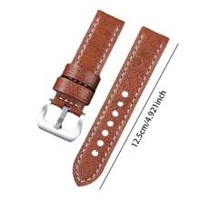 1 条表带 - 20 毫米、22 毫米、24 毫米 荔枝纹和光滑纹理 - 多种颜色可选