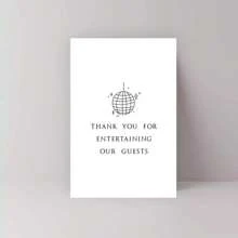 1 张婚礼邀请卡，“谢谢”触感厚纸 - 送给他或她的浪漫礼物，适合任何人，5 英寸 X 7 英寸 + 信封