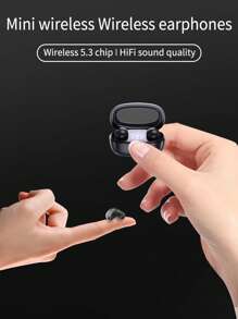 时尚黑色无线耳机，带数字显示、舒适的耳罩式设计、高品质语音通话 - 彩色 - 查看 8