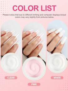 coscelia 17件套亚克力美甲套装，包含UV/LED灯和电动美甲钻 - 3种颜色（白色、粉色、透明色），8克亚克力粉，7毫升底胶和封层，24种美甲装饰粉，美甲胶水，美甲用品，美甲工具，适用于亚克力延长和亚克力雕刻，是初学者DIY美甲沙龙的理想之选。 - 彩色 - 查看 3
