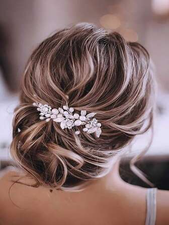 1pc Bride Wedding Hair Vine Pearl Bridal Headpieces Leaf Hair Accessories For Women And Girls