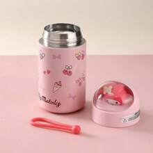 Miniso Cốc giữ nhiệt   280ml/9.47oz, cảm giác cầm thoải mái, giữ nhiệt tuyệt vời, tiện lợi dễ sử dụng, phù hợp cho du lịch, đi làm và đi học (1 cái) - Hồng giai điệu của tôi - Xem 9