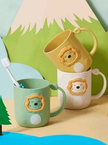 1pc Cute Cartoon Toothbrush Holder Cup, Bathroom Home Rinse Cup Back To School