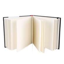 Bloque de acuarela, Libro de acuarela Papel sin ácido de tapa dura de doble cara para artista para medios secos húmedos mixtos, - Negro - Ver 6