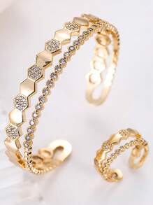 1入流行款式開口嵌鑲手環,歐美風格手鐲 - 手鐲 - 查看 24