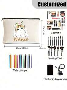 Customized Cat Lovers Design Clutch Bag, Makeup Bag Makeup Pouch Skincare Bag Toiletry Bag Packing Cubes,Travel Essentials Cruise Essentials Dorm Essentials,Wedding Bridesmaid Gifts,Mom Gifts,Birthday Gifts,Gifts For Friends And Teachers,Home Decor,Bathroom Livingroom Bedroom Decor,Bathroom Organizer,Jewelry Organizer,Lip Oil Organizer,Nail Polish Organizer Makeup Bag Storage Makeup Organizer Makeup Case