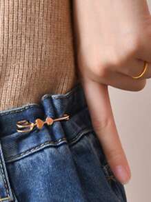 1pc Golden Quilting Pins - Vintage Style Brooch Pin Set, Adjustable Waist Safety Pins For Dresses And Jeans Clothing Decoration - Metal - For Fashion Enthusiasts & Diy Crafters - Perfect Gift For Sewing Lovers