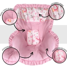 Baby Comfort Cover Kit + Stroller Mat + Reducer Support + Belt Protector - Little Pink Star - View 2