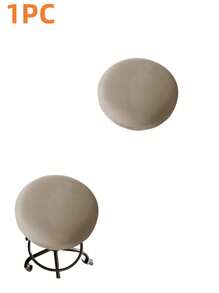 1/4/6pcs Water-Resistant Round Bar Stool Covers, Stool Seat Slipcovers Round, Stool Covers Round 4 Packs Bar Stool Covers Watedrproof PU Stool Slipcover With Elastic Stool Cushion Round Bar Stool Seat Covers For Bar Round Chair,Resistant Removable Cushion Covers