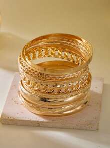 10 sztuk/zestaw Vintage przesadzona asymetryczna szeroka bransoletka ze stopu