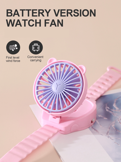 AOYI Mini Battery Fan With Wrist Strap, Small Personal Fan Portable For Beach Accessories, Watch-Shaped Travel Fans For Kids Boys Girls Indoor Outdoor, Batteries Not Included