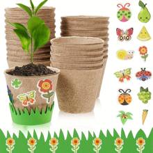 10 Sets Garden Paper Craft Kit Planting Kit Pot Foam Flower Pots Bulk Craft Kits Flower Planting Growing Kit Flower Pot Crafts For DIY Painting - Multicolor - View 1