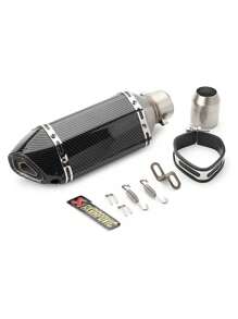 Universal Motorcycle Exhaust Muffler Pipe 51mm - Black - View 1
