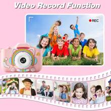 Cámara digital, grabadora de la infancia, cámara de video, juguete cámara para niñas y niños de 3 a 12 años, cámara de video digital para niños con funda de dibujos animados, cámara divertida con videojuegos, mejor regalo de cumpleaños y festividad para niños
