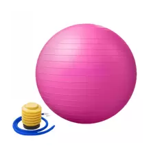 1 个 55-85 厘米孕妇防爆健身球，产前瑜伽普拉提光滑表面健身球，适合初学者，含随机气泵 - 粉色 - 查看 2