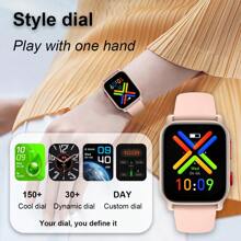 QTLJJBY QTLLBT Translation Smart Watch, Multi-Language Translation, Voice Broadcast, Subtitle Display, Fitness Watch, Wireless Call, 300 MAh Battery, 15 Days Standby, Multimedia Message Viewing, Pedometer, Translation Machine, IP68 Waterproof, Suitable  Learning Watch - Hồng - Xem 5