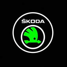 laky 2pcs Car LED Door Welcome Lights, Dedicated Use For Skoda Superb Skoda Kodiaq Models, Auto Sensor High Definition Pattern Projection Lights, Plug And Play, Convenient Installation, Car Modification Accessories