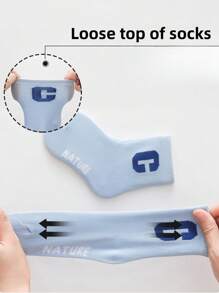 10 Pairs Assorted Boys Sports & Casual Breathable Moisture-Wicking Socks, Suitable For All Seasons - Multicolor - View 5