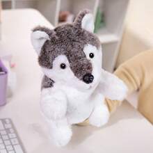 Juguete de peluche suave y lavable de 25 cm/9.84 pulgadas con forma de animales de la jungla, títere de mano para el juego de roles de niños con león, canguro, elefante, jirafa, cerdo, mono, con boca abierta como accesorios de actuación, muñeco de peluche que ofrece a los niños un gran títere de dedo