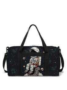Astronaut Theme Travel Bag, Shoe Storage Bag, Football Storage Bag, Luggage Bag, Large Capacity Training Sports Shoulder Bag, Yoga Bag