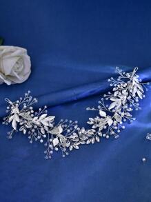 1 Piece Elegant Bride's Diamond Inlaid Shiny Hair Accessory, Suitable For Party Attire, Birthday Gift, Wedding