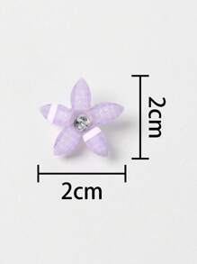 10 chiếc kẹp tóc hình hoa pha lê đáng yêu, phụ kiện trang trí cho nữ, trang phục đi nghỉ mát, phong cách dự tiệc, bộ phụ kiện tóc, phụ kiện đội đầu, phụ kiện tóc cho nữ, kẹp tóc, phong cách Boho. - Hoa màu trắng - Xem 9