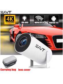 ZZPQVT Hy300pro 新款智能迷你投影仪，支持 1080P 便携式投影仪，带 2.4/5G WiFi 的智能投影仪，50 英寸-100 英寸屏幕，家庭视频投影仪，180° 翻转，更轻松的户外投影，兼容电视棒/Windows/Android/HD/USB - 查看 4