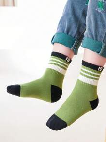 10 Pairs Assorted Boys Sports & Casual Breathable Moisture-Wicking Socks, Suitable For All Seasons - Multicolor - View 4
