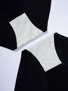 5 件大码女式无缝柔软丝滑薄纯黑色内裤，适合情人节、开斋节、圣诞节礼物，尺码 1XL-4XL