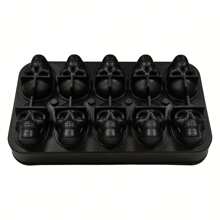 1 件硅胶柔性骷髅冰块托盘，恐怖骷髅冰球制作器，软饮/威士忌/鸡尾酒冰模，厨房 - 彩色 - 查看 5