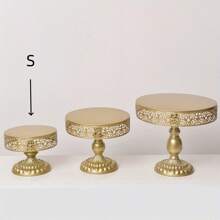 1pcsGolden Cake Rack, Afternoon Tea Desserts, Wedding Plates, Party Tableware, Baking Utensils, Tray Display Rack, Cake Decoration Tools