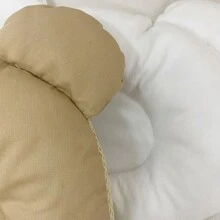 1 pièce Oreiller façonnant en coton respirant en forme d'ours de dessin animé pour nouveau-nés de 0 à 12 mois, corrigeant la forme de la tête des bébés, prévenant la tête plate, adapté à une utilisation quotidienne