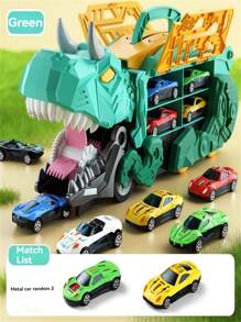 3-In-1 Dinosaur Transformation Swallowing Triceratops Engineering Transport Vehicle, Indoor/Outdoor, Foldable Storage, Track Sliding, Parent-Child Interaction, Educational Toy For 3-12 Years Old Boys And Girls, Christmas Gift (Model And Color Random) - Multicolor - View 11