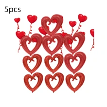 5 sztuk małych balonów haczykowych w kształcie serca, dekoracja na przyjęcie walentynkowe z okazji Dnia Matki, tło ceremonii ślubnej, rekwizyty fotograficzne