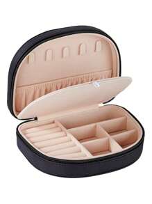 1pc Travel Jewelry Box, Small Jewelry Box, Jewelry Storage & Organizer Box, Portable Mini Jewelry Travel Case, Multilayer Design To Maximize Space, Compact & Space-Saving, Suitable For Women's Earrings, Necklaces, Rings, Bracelets And Other Small Valuables, Essential For Travel, Home Storage, Best Gift For Birthday, Valentine's Day, Mother's Day, Christmas, Thanksgiving, Wedding - Multicolor - View 8